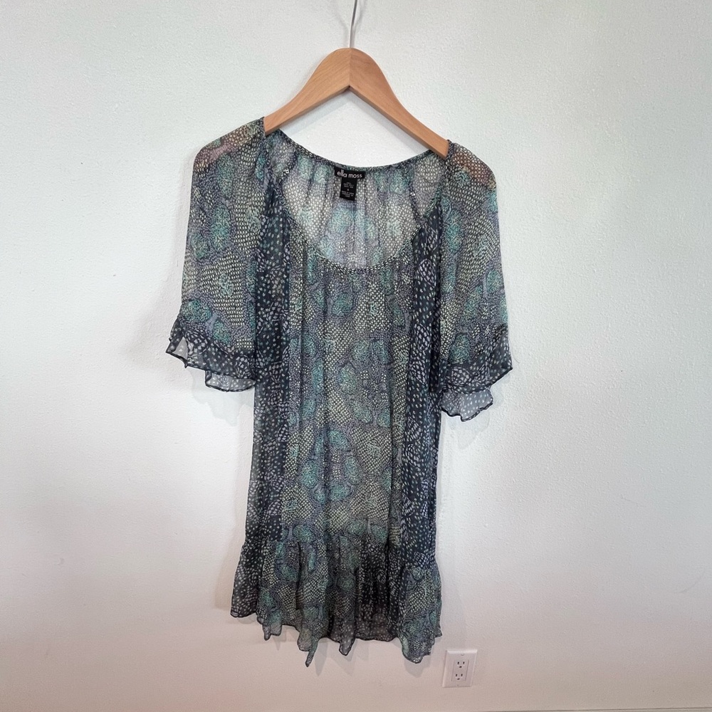 Ella Moss Sheer dress or tunic top or swim coverup.